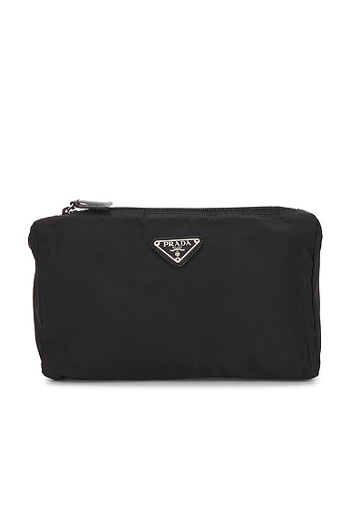 FWRD Renew Prada Tessuto Pouch in Black