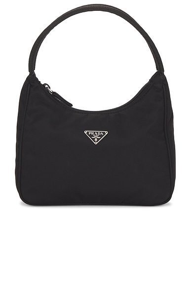 FWRD Renew Prada Tessuto Sport Hobo Bag in Black