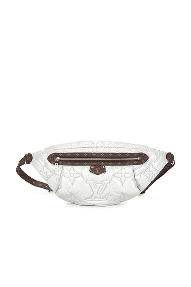 FWRD Renew Louis Vuitton Econyl Monogram Pillow Bumbag in Silver