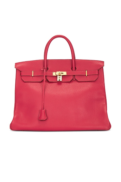 Hermes 1992 Fjord Birkin 40 Retourne Handbag