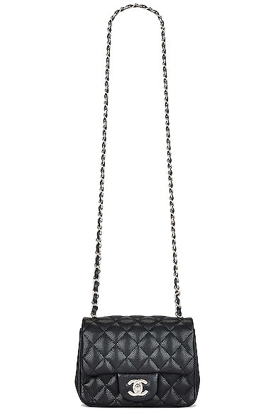Chanel Mini Matelasse Caviarskin Shoulder Bag in Black