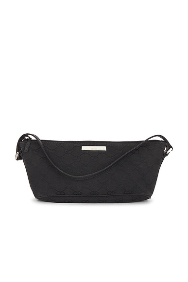 FWRD Renew Gucci GG Boat Pochette Shoulder Bag in Black