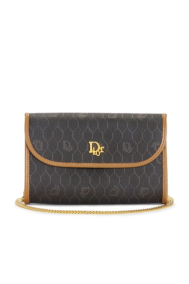 FWRD Renew Dior Honeycomb Shoulder Bag in Brown