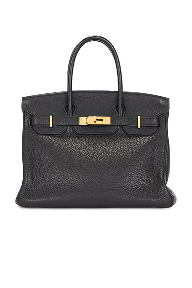 FWRD Renew Hermes Clemence Birkin 30 Handbag in Noir