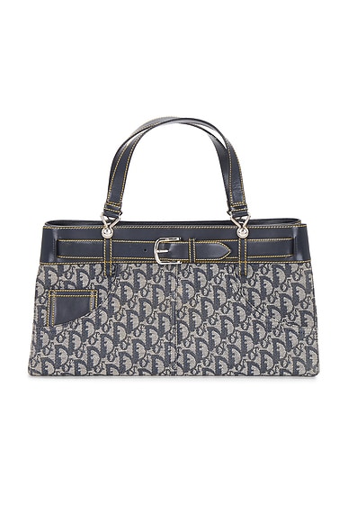 FWRD Renew Dior Diorissimo Jean Pocket Tote Bag in Blue