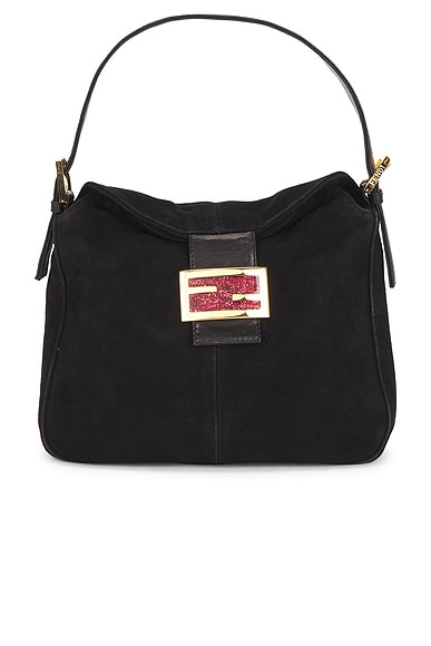 FWRD Renew Fendi Mama Baguette Shoulder Bag in Black