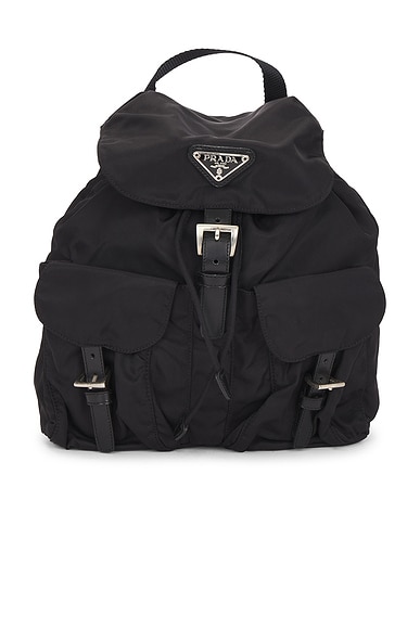 FWRD Renew Prada Tessuto Backpack in Black