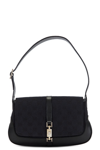 FWRD Renew Gucci Jackie Shoulder Bag in Black