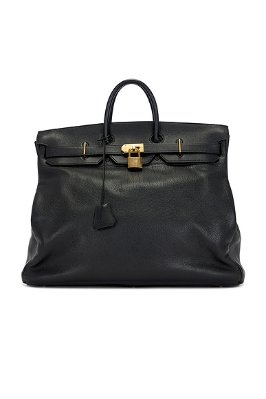 FWRD Renew Hermes Ardennes Haut A Curroies Birkin 50 Handbag in Noir