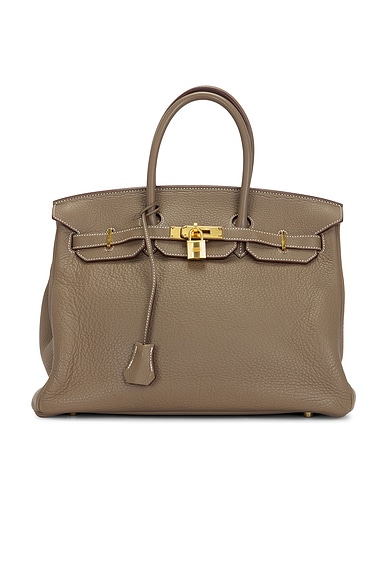 FWRD Renew Hermes Togo Birkin 35 Handbag in Etoupe