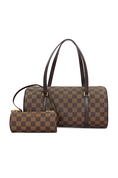 FWRD Renew Louis Vuitton Damier Ebene Papillon 30 Handbag & Mini Set in Brown
