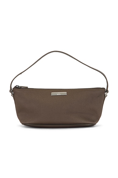 FWRD Renew Gucci GG Boat Pochette Shoulder Bag in Beige