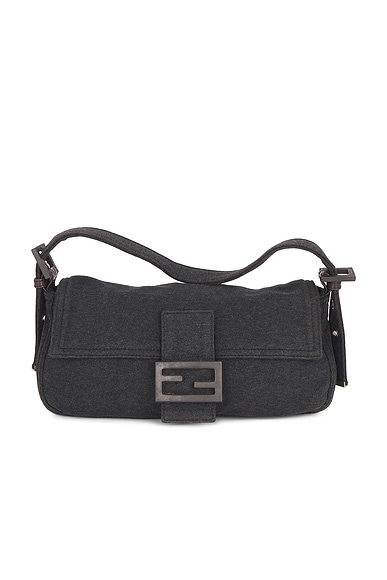 FWRD Renew Fendi Baguette Shoulder Bag in Black