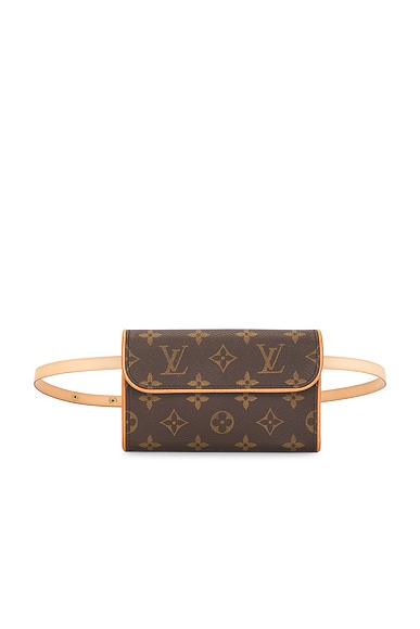 FWRD Renew Louis Vuitton Monogram Florentine Pochette Belt Bag in Brown