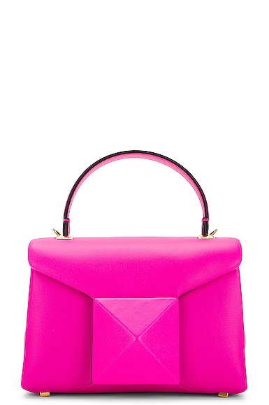 Shop Valentino Garavani Mini One Stud Top Handle Bag In Pink