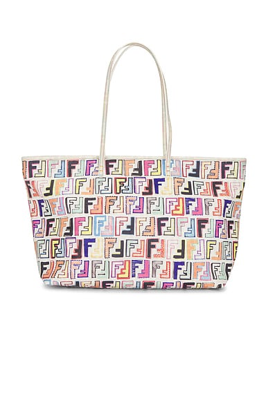 Fendi Zucca Spalmati Roll Tote Bag