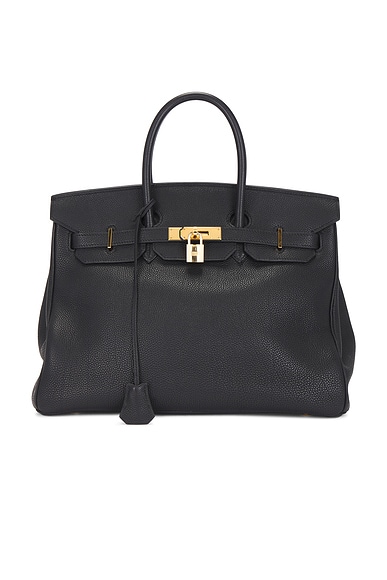 FWRD Renew Hermes Togo Birkin 35 Handbag in Noir