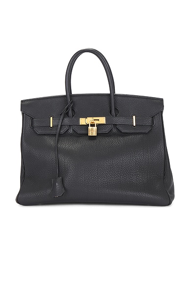 FWRD Renew Hermes Togo Birkin 35 Handbag in Noir