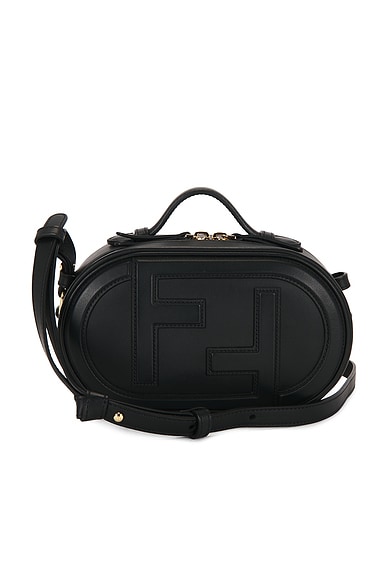 FWRD Renew Fendi Vitello Grace Mini O'Lock Camera Bag in Black