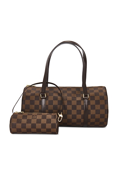 FWRD Renew Louis Vuitton Damier Ebene Papillon 30 Handbag & Mini Set in Brown