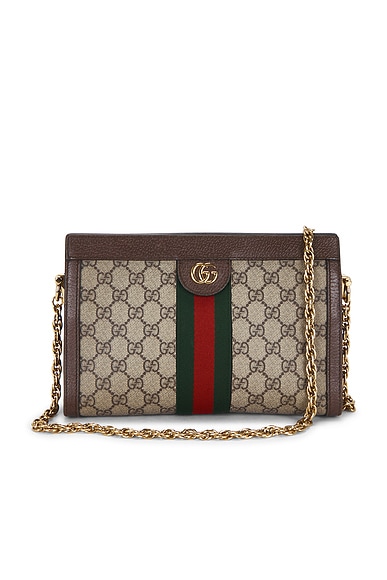 FWRD Renew Gucci Ophidia Shoulder Bag in Brown