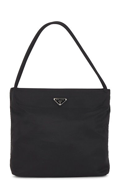 FWRD Renew Prada Tessuto Tote Bag in Black