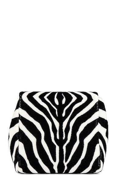 Pre-owned Bottega Veneta Tufting Triangle Flap Bag In Black & White