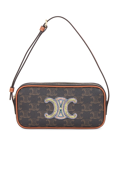 FWRD Renew Celine Triomphe Camera Bag in Brown