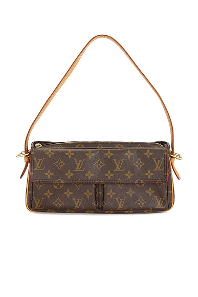 FWRD Renew Louis Vuitton Monogram Viva Cite MM Shoulder Bag in Brown