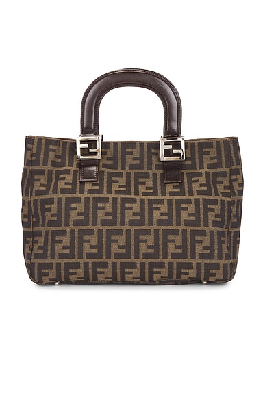 FWRD Renew Fendi Zucca Handbag in Brown