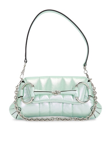 FWRD Renew Gucci Horsebit Clutch in Silver