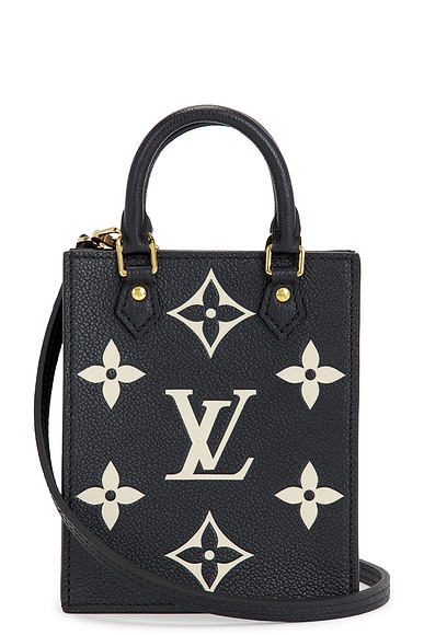 FWRD Renew Louis Vuitton Empreinte Monogram Giant Petit Sac Plat Tote Bag in Black