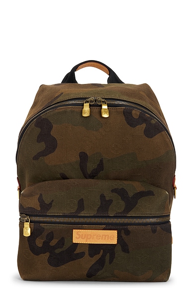FWRD Renew Louis Vuitton X Supreme Apollo Backpack in Green