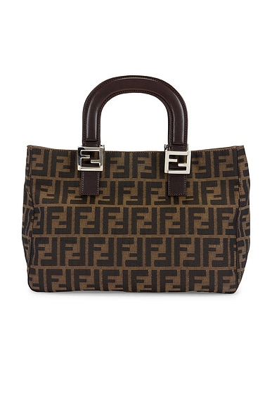 FWRD Renew Fendi Zucca Handbag in Brown