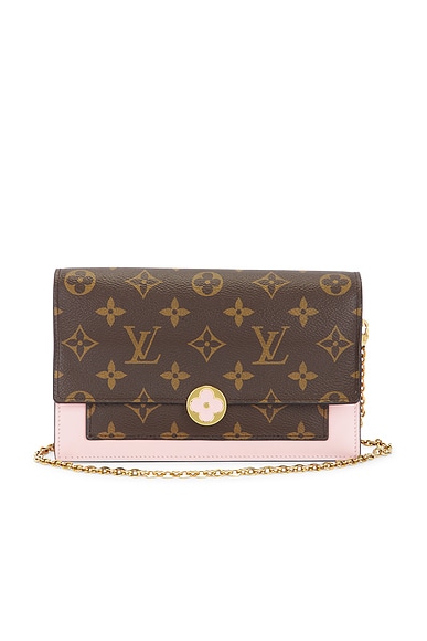 FWRD Renew Louis Vuitton Monogram Flore Wallet On Chain in Brown