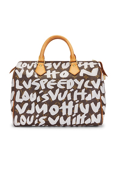 FWRD Renew Louis Vuitton X Stephen Sprouse Monogram Graffiti Speedy 30 Handbag in Brown