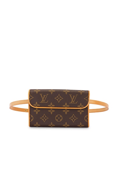 FWRD Renew Louis Vuitton Monogram Florentine Pochette Belt Bag in Brown