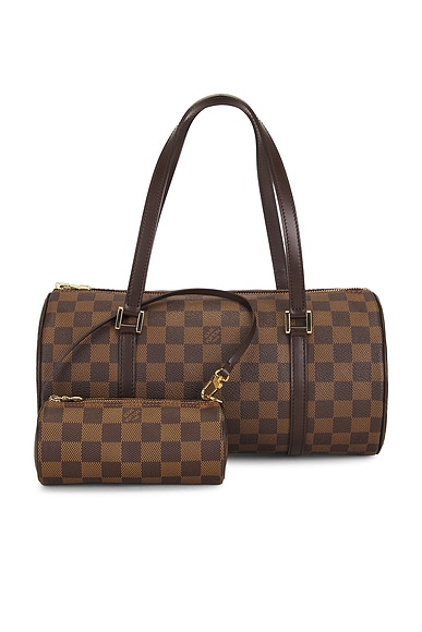 FWRD Renew Louis Vuitton Damier Ebene Papillon 30 Handbag & Mini Set in Brown