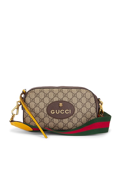 FWRD Renew Gucci Neo Vintage Messenger Bag in Beige