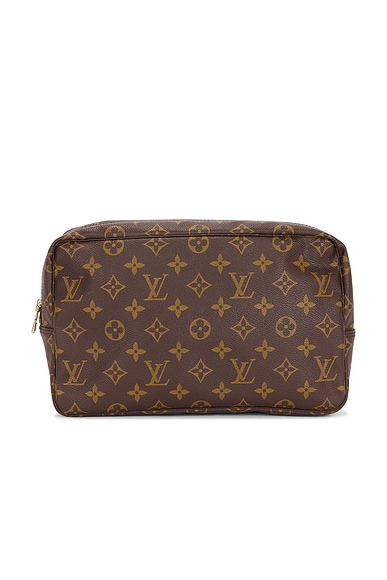 FWRD Renew Louis Vuitton Trousse Toilette 28 Pouch in Brown