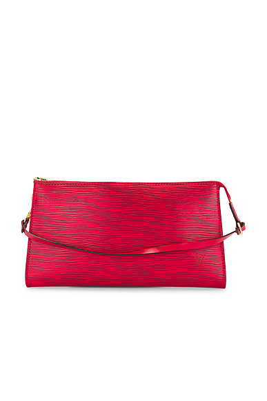 FWRD Renew Louis Vuitton Epi Pochette Accessoires 24 Shoulder Bag in Red