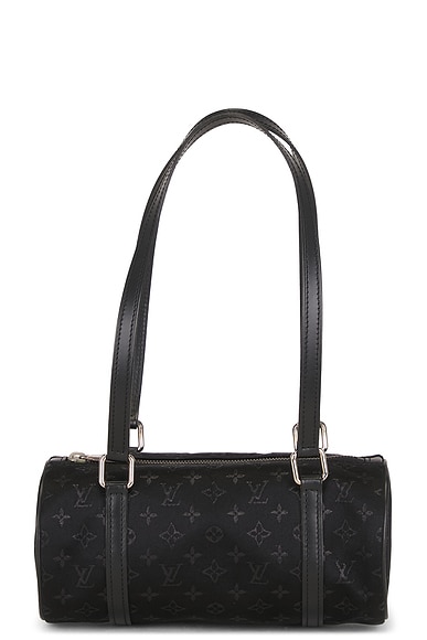 FWRD Renew Louis Vuitton Satin Little Papillon Handbag in Black