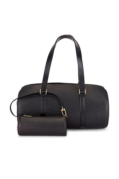 FWRD Renew Louis Vuitton Epi Soufflot Handbag & Mini Set in Black