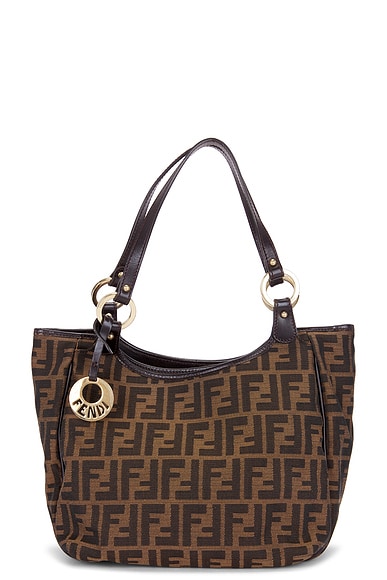 FWRD Renew Fendi Zucca Chef Tote Bag in Brown
