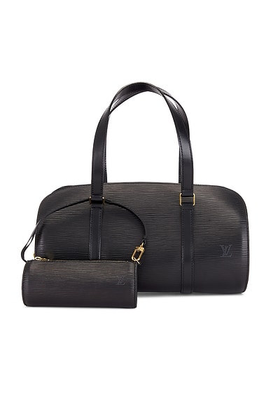 FWRD Renew Louis Vuitton Epi Soufflot Handbag & Mini Set in Black