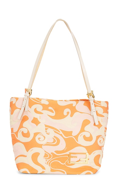 FWRD Renew Fendi Psychedelic Tote Bag in Orange