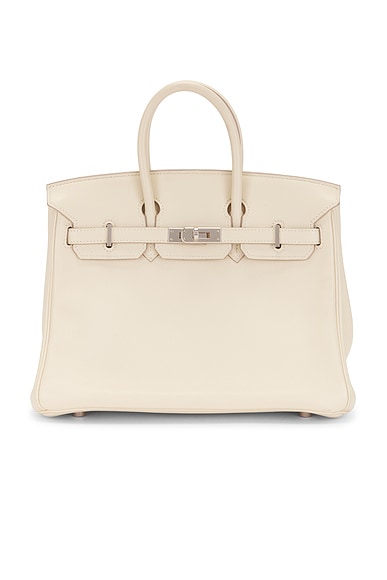 FWRD Renew Hermes Swift Birkin 25 Handbag in Craie