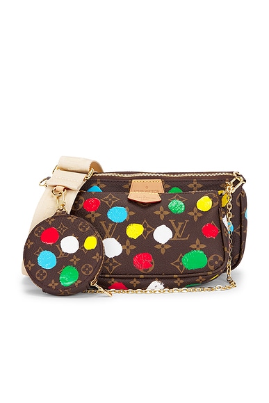 Louis Vuitton X Yayoi Kusama Painted Dots Monogram Multi Pochette Accessoires Shoulder Bag