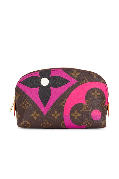 FWRD Renew Louis Vuitton Monogram Game On Cosmetic Pouch in Brown & Pink