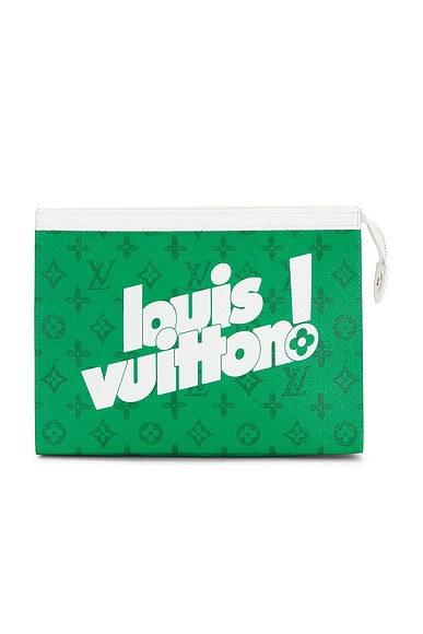 FWRD Renew Louis Vuitton Vintage Monogram Everyday LV Pochette Voyage MM Pouch in Green